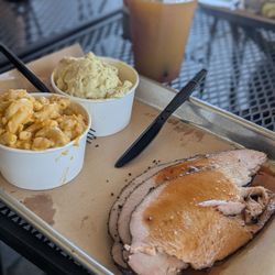 One meat plate with turkey