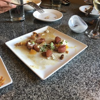 White Mountain Cider - Skillet beets with goat cheese and spiced nuts with orange supremes. - New American Near Me - Glen, New Hampshire White Mountain Cider - Skillet beets with goat cheese and spiced nuts with orange supremes. - New American Near Me - Glen, New Hampshire