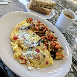 Feta Cheese omelette, home fries