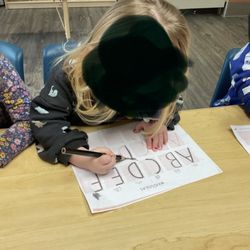 WorldKids School - Practicing letters