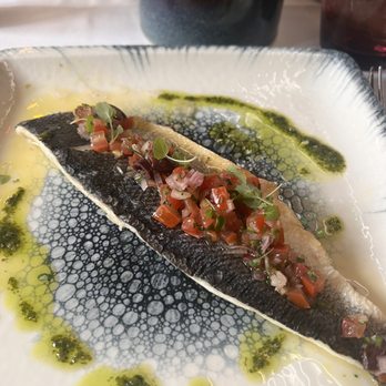 La Langouste - Seabass served with side of undercooked risotto - Mediterranean Near Me - Nice, 06