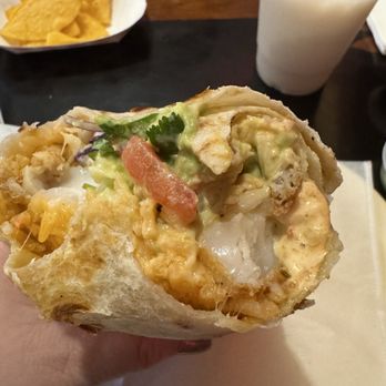 Las Cabañas Mexican Grill & Taqueria - Baja Fish Burrito--huge pieces of fish! - Mexican Near Me - Berkeley, California