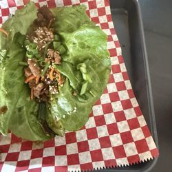 Crave - Sesame beef, lettuce, wrap