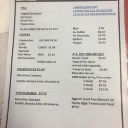 Zee Zee's Cafe - Menu