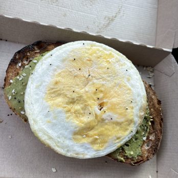 Dunkin' - Avocado toast with "fried" egg - Coffee & Tea Near Me - Greensboro, North Carolina