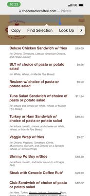 Menu photo 1 The Cenacle Bistro Austell, GA