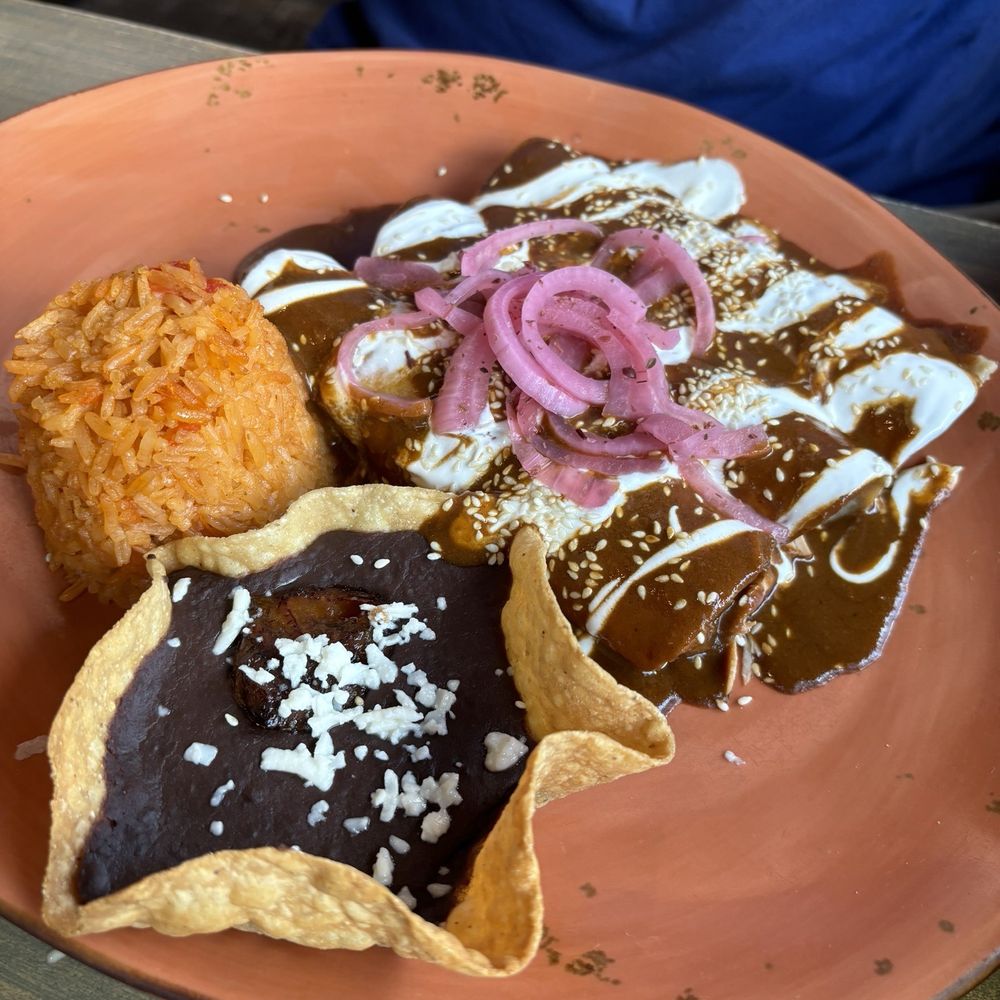 Cielo Mexican Restaurant - Enchiladas Mole Poblano (3) - Mexican Near Me - Braintree, Massachusetts