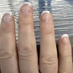 This is the French tip job I did on MYSELF after 7 days. It's held up all this time when Party Nails' fell apart in 1 day. This is the French tip job I did on MYSELF after 7 days. It's held up all this time when Party Nails' fell apart in 1 day.