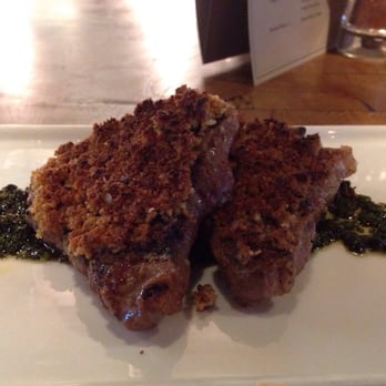 Carson Kitchen - Pecan crusted lamb chops with/mint chimichurri - New American Near Me - Las Vegas, Nevada Carson Kitchen - Pecan crusted lamb chops with/mint chimichurri - New American Near Me - Las Vegas, Nevada