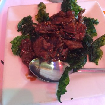 Sawadika - Basil beef with crispy spinach - Thai Near Me - Montreal, Quebec Sawadika - Basil beef with crispy spinach - Thai Near Me - Montreal, Quebec