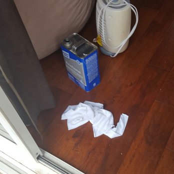 Empire Today - The cleaner being used to wipe up glue, even asked them not to use it, they kept on going. - Flooring Near Me