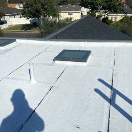 Completion of flat roof. Completion of flat roof.
