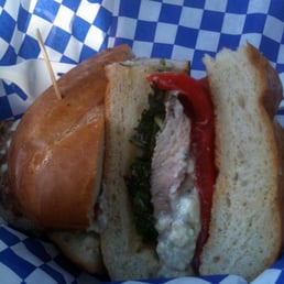 half of the Porker sandwich