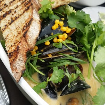 Root Down - Mussels in coconut curry broth. ~Wow~Wow~Wow~ - New American Near Me - Denver, Colorado
