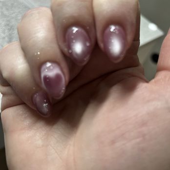 Q's Spa & Nail Bar - My fav cat eye Valentine's nails with a heart (done by Tiffany!) - Nail Salons Near Me - Santee, California Q's Spa & Nail Bar - My fav cat eye Valentine's nails with a heart (done by Tiffany!) - Nail Salons Near Me - Santee, California
