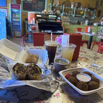 Baba's Pantry - Falafel, Baba's sweet Iced Tea, Babas daily lemonade, baba's Baba's Kebab Wrap, Creamy Lintel Soup, Jujus Baklava - Middle Eastern Near Me - Kansas City, Missouri