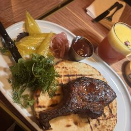 The porkchop was so flavorful