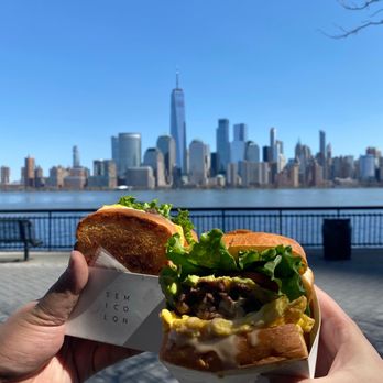 Semicolon Cafe - Bulgogi Sandwich, sitting by exchange place - Coffee & Tea Near Me - Jersey City, New Jersey