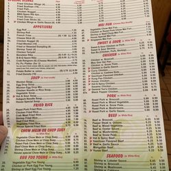 No 1 Chinese Restaurant - Menu