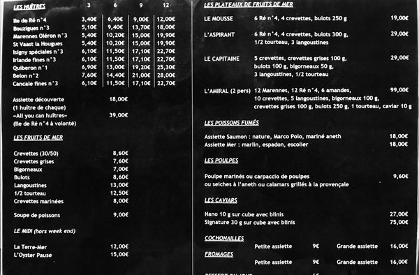 Menu photo 2 L'Oyster Bar Loches, 37