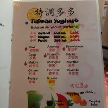 Bubble Tea Bunny - Menu - Bubble Tea Near Me - Paris, 75