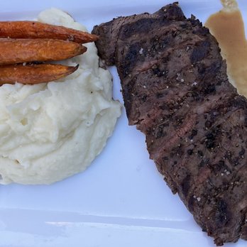 Avanti Restaurant & Bar - Flat Iron Steak with pomme purée, roasted cipollini onions and carrots - New American Near Me - West Linn, Oregon Avanti Restaurant & Bar - Flat Iron Steak with pomme purée, roasted cipollini onions and carrots - New American Near Me - West Linn, Oregon