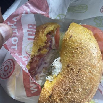 THB Bagelry & Deli - Chicken salad on Egg bagel - Bagels Near Me - Owings Mills, Maryland THB Bagelry & Deli - Chicken salad on Egg bagel - Bagels Near Me - Owings Mills, Maryland