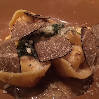 Giulia - lobster and burrata tortelli (burro e salvia, vermouth bianco, and fresh black truffles) - Italian Near Me - Cambridge, Massachusetts