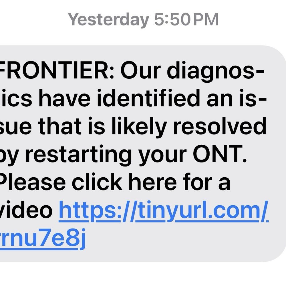 Frontier Internet - Receipts regarding the statements I made in my review of Frontier. Regretfully, it would not allow me to upload in accurate order. - Telecommunications Near Me
