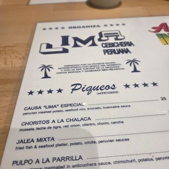 Lima Cebichería Peruana - My family dined here last night will come again. My brother in-law never had the chicha morada and loved it. - Peruvian Near Me - Long Beach, California