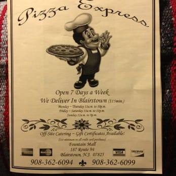 Pizza Express - a menu for a pizza restaurant - Pizza Near Me - Blairstown, New Jersey Pizza Express - a menu for a pizza restaurant - Pizza Near Me - Blairstown, New Jersey