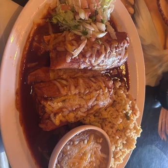 La Casa de Juana - Beef tamales with red sauce  came with rice and beans . Great flavor and tamales were yummy. - Mexican Near Me - Phoenix, Arizona