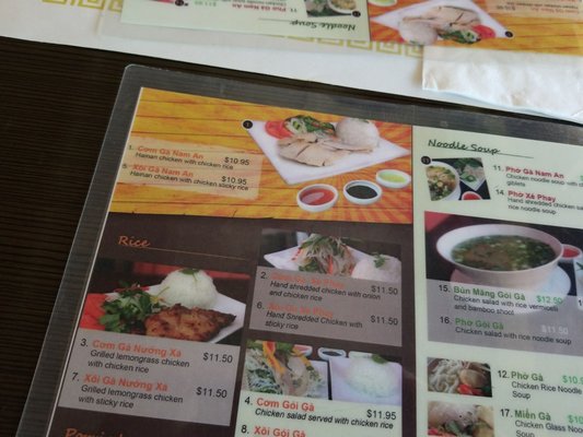 Menu photo 4 Com Ga Nam An San Jose, CA