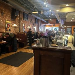 Main dining area and bar.