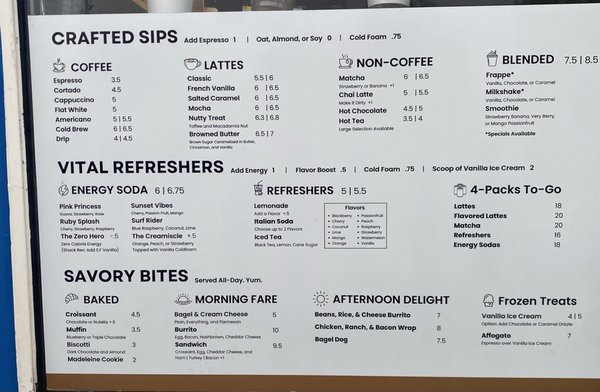 Menu photo 1 The Coffee Shack Campbell, CA Menu photo 1 The Coffee Shack Campbell, CA