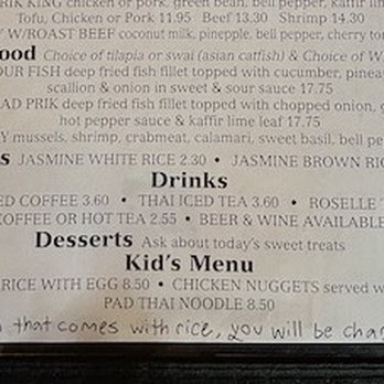 Sweet Basil Thai Restaurant - Menu says: You will charged for rice. But how much? - Thai Near Me - Liberty, New York Sweet Basil Thai Restaurant - Menu says: You will charged for rice. But how much? - Thai Near Me - Liberty, New York