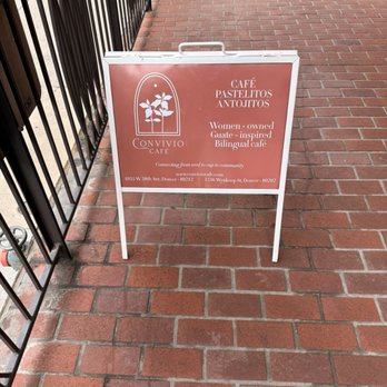 Convivio Cafe - Their little sign highlighting things woman owned and operated 3 - Coffee & Tea Near Me - Denver, Colorado Convivio Cafe - Their little sign highlighting things woman owned and operated 3 - Coffee & Tea Near Me - Denver, Colorado