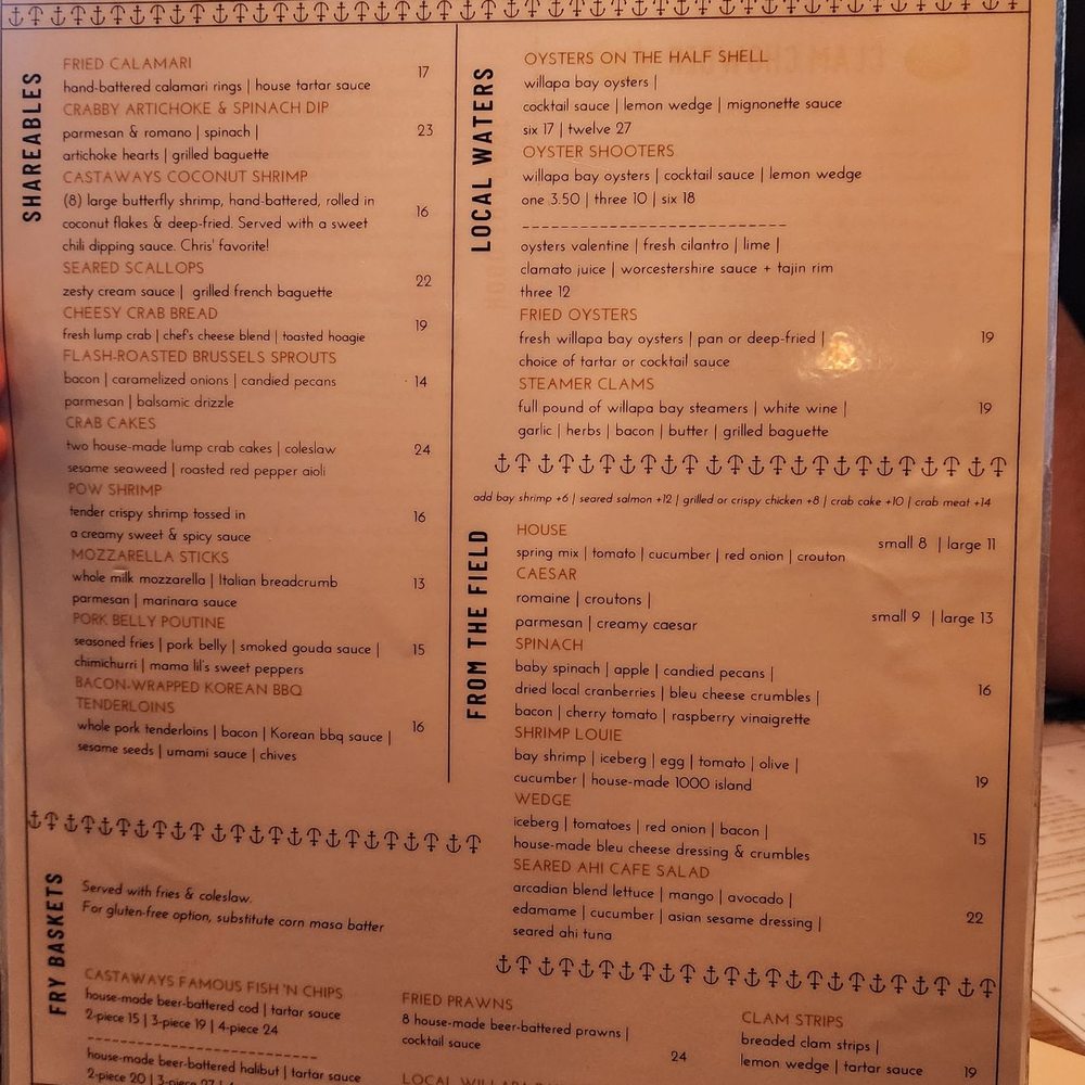 Castaway's Seafood Grille - (6/16/25) - Seafood Near Me - Long Beach, Washington