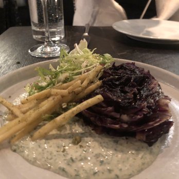 Dirt Candy - Radicchio Steak Frites - Vegetarian Near Me - New York, New York Dirt Candy - Radicchio Steak Frites - Vegetarian Near Me - New York, New York
