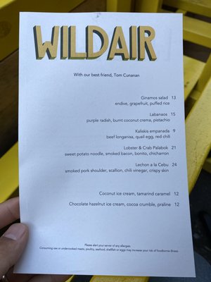 Menu photo 6 Wildair New York, NY Menu photo 6 Wildair New York, NY