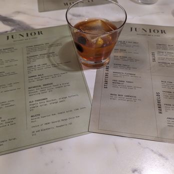 Junior Restaurant  - Old Fashioned and opening day menus - Lounges Near Me - Roseville, California