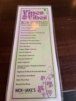 Menu photo 1 Nick and Jake's Shawnee, KS