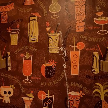 Stowaway - Bathroom - men's wall (I was alone!) - Tiki Bars Near Me - Tustin, California