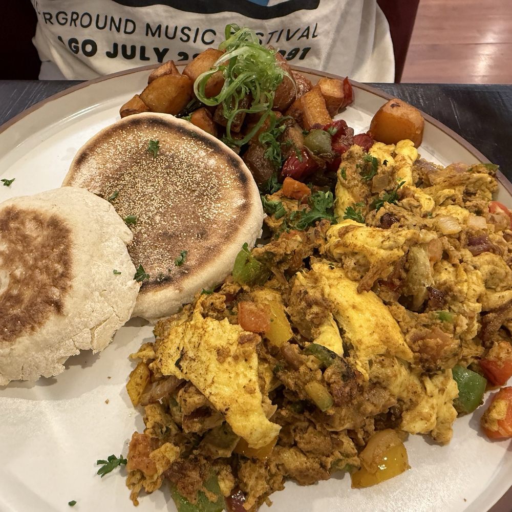 Evergreen Breakfast - Indian Style Scramble - Breakfast & Brunch Near Me - San Jose, California Evergreen Breakfast - Indian Style Scramble - Breakfast & Brunch Near Me - San Jose, California