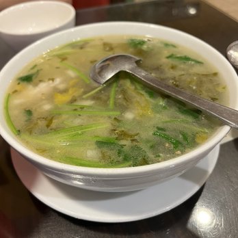 Masterpiece - B2. Pickled Cabbage with Fish Fillet Soup $8.95 - Szechuan Near Me - Duluth, Georgia