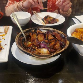 Szechuan Bistro - Lamb on the stick, eggplants, and hot n spicy fish soup. - Szechuan Near Me - Oklahoma City, Oklahoma