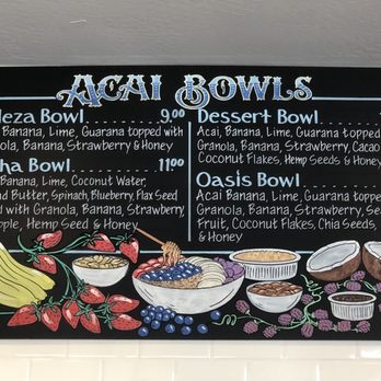 Main Squeeze - a menu for a bowl of cereal - Juice Bars & Smoothies Near Me - Alameda, California