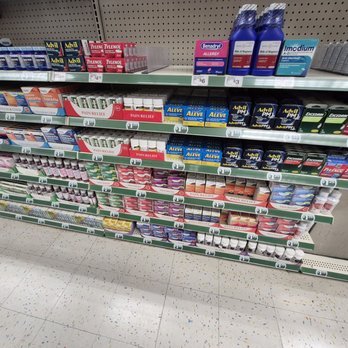 Dollar Tree - Name Brands of Head,  Stomach and Sneezing allergy medicines.  6/23/2025 - Discount Store Near Me - Sterling Heights, Michigan