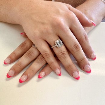 Creative Nail Spa - Pink French Tip Nails - Waxing Near Me - Belmont, California