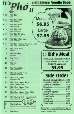 Menu photo 8 It's Pho U Puyallup, WA Menu photo 8 It's Pho U Puyallup, WA
